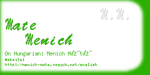 mate menich business card